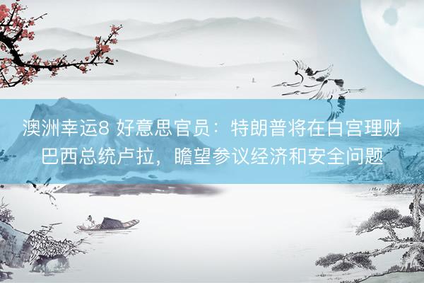澳洲幸运8 好意思官员：特朗普将在白宫理财巴西总统卢拉，瞻望参议经济和安全问题